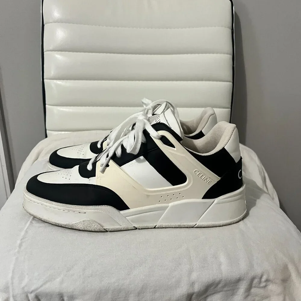 Celine Black and White Low-Top Sneakers